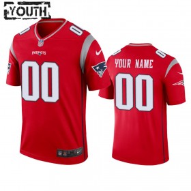 Maillot Enfant New England Patriots Personnalisé Rouge Inverted Legend